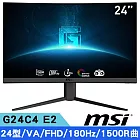 MSI微星 Optix G24C4 E2 24型 VA FHD曲面電競螢幕 (1500R/16:9/180Hz/Adaptive sync)