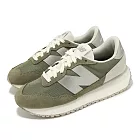 New Balance 休閒鞋 237 女鞋 橄欖綠 銀 麂皮 拼接 緩衝 復古 NB WS237MSW-B