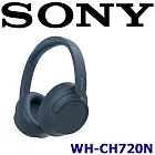 SONY WH-CH720N 真無線藍芽降噪耳罩式耳機 3色 雙噪音感應技術 35HR長續航 新力索尼保固一年 藍色