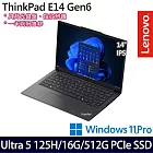 【Lenovo】聯想 ThinkPad E14 Gen 6 14吋/Ultra 5 125H/16G/512G SSD/Win11P/一年保 AI商務筆電