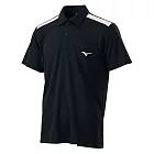 Mizuno POLO [32TAB01509] 男 短袖 POLO衫 運動 休閒 抗紫外線 透氣 吸汗 速乾 黑