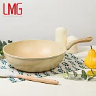 【LMG】香草系列日式不沾炒鍋-28CM(無蓋) 贈玉子燒鏟+料理夾(丁香紫)