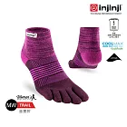 injinji 女 Trail野跑避震吸排五趾短襪 M-L 堇紫