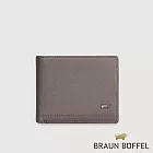 【BRAUN BUFFEL 德國小金牛】台灣總代理 巴雷特 8卡中間翻零錢袋短夾-咖啡色/BF546-318-GCO