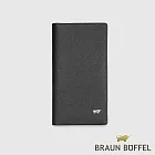 【BRAUN BUFFEL 德國小金牛】台灣總代理 巴雷特 14卡兩折長夾-黑色/BF546-631-BK