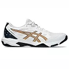 Asics Gel-rocket 11 [1071A091-103] 男 排球鞋 室內運動 訓練 穩定 緩震 白黑金