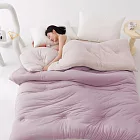 【DUYAN 竹漾】Heat Fi 超柔針織抗菌雲朵棉被(雙人) / 淺櫻霧紫