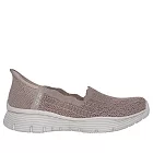 Skechers Seager [158980DKTP] 女 休閒鞋 健走 瞬穿舒適科技 透氣 緩震 深米色