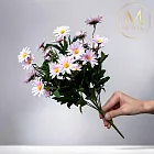 【Floral M】英式花園優雅粉小雛菊仿真花花材（1入組）