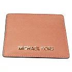 MICHAEL KORS 素面防刮皮革名片夾-玫瑰色