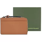 LONGCHAMP 3D系列小牛皮卡片零錢包 黃褐