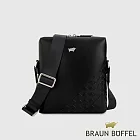 【BRAUN BUFFEL 德國小金牛】台灣總代理 墨菲斯 直式斜背包-黑色/BF524-16-BK