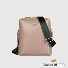 【BRAUN BUFFEL 德國小金牛】台灣總代理 墨菲斯 直式斜背包-暖沙色/BF524-16-TT