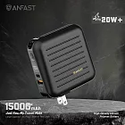 【ANFAST】AF-P15000S 旅行PD20w行李箱大容量行動電源+贈硬殼包  黑色