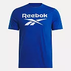 Reebok Identity Big Logo Tee [100206029]男 T恤 柔軟 短袖上衣 舒適 藍