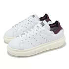 adidas 休閒鞋 Stan Smith PF W 女鞋 白 酒紅 厚底 增高 小白鞋 愛迪達 IF7012