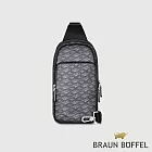 【BRAUN BUFFEL 德國小金牛】台灣總代理 菲利斯 胸包-黑色/BF553-22-BK