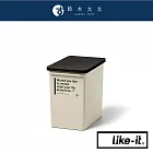 【LIKE-IT】CAFE STYLE 掀蓋式矮版垃圾桶 17L 共4色- 象牙白 | 鈴木太太公司貨