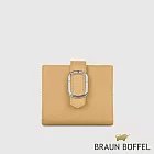 【BRAUN BUFFEL 德國小金牛】台灣總代理 瑟魯爾-A 6卡兩折短夾-淺棕色/BF845-404-CR