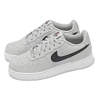 Nike 休閒鞋 Air Force 1 LV8 GS 大童 女鞋 淺灰 黑 AF1 FZ1021-001