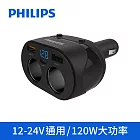 【Philips 飛利浦】PD 20W 電壓顯示一轉二雙USB+TypeC車充(DLP3521NC)