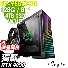 iStyle A800T AMD雙塔散電競 (R7-9800X3D/X870/128G/8TB+4TB SSD/RTX4090-24G/1200W/W11P)