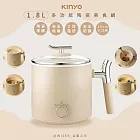 【KINYO】1.8L多功能料理鍋/美食鍋/電火鍋/快煮鍋/泡麵鍋(FP-0772)陶瓷內鍋/防乾燒