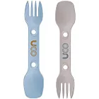 美國【UCO】UTILITY SPORK 餐具組 /無雙酚A /戶外用餐具 /輕便湯匙叉子 耐熱240度  淺藍 + 淺灰