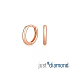 【Just Diamond】簡約光華(大) 18K玫瑰金耳環(網路限定)