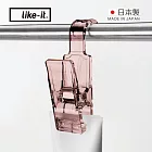 【日本like-it】日製透明系掛勾夾-6入組- 丁香紫