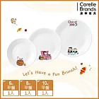 【美國康寧 CORELLE】SNOOPY BRUNCH 3件式餐盤組-C01