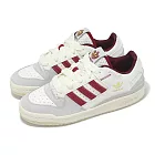 adidas 休閒鞋 Forum Low CL 男鞋 女鞋 米白 紅 低筒 皮革 復古 愛迪達 JP9969