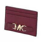 MICHAEL KORS 經典LOGO皮革卡夾-酒紅