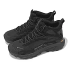 Merrell 登山鞋 Moab Speed 2 Mid GTX 男鞋 黑 防水 戶外 機能 郊山 Vibram ML037501