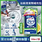 日本LION獅王-LOOK PLUS密著泡沫約60秒除垢消臭浴廁清潔劑補充包250ml/袋(衛浴地板潔廁噴霧,馬桶蓋強力清潔液,廁所可倒噴去污洗劑) 柑橘香綠標