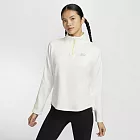 NIKE AS W NK ONE TF HZ TOP NVTY GCE 女 半開襟上衣-HQ4740133 L 白色