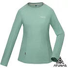 【ATUNAS 歐都納】女款POLARTEC POWER DRY吸濕排汗透氣快乾長袖T恤A1TSGZ02W- S 霧綠