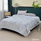 義大利La Belle《秋葉浮影》加大雕花雙人毯200*230CM(共兩色)-藍色