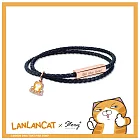 STORY 故事銀飾 -白爛貓蛇麼攏賀系列-好運連連編織皮革手環(贈開運水晶樹) 玫瑰金