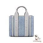 B.S.D.S冰山袋鼠 - 摩登都會 - 品牌刺繡兩用手提包【XW3140LB】  牛仔淺藍