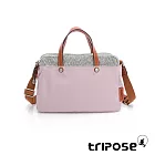 tripose 漫遊系列岩紋雙拉鍊手提斜背包  毛毯紫