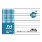 美加美 50K布格紋資料卡-橫線 100張 / 本 AO2045