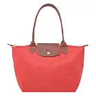 LONGCHAMP LE PLIAGE系列長把再生尼龍摺疊水餃包(中) 番茄紅
