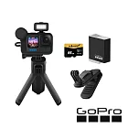 【GoPro】HERO12  Black CE創作者全方位攝影套組 (HERO12 創作者+磁吸旋轉夾+Enduro原廠充電電池+64G記憶卡) 公司貨