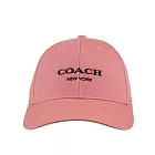 COACH 刺繡標誌棉質棒球帽 M-L(太妃糖粉)