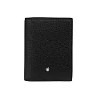 MONTBLANC 粒面牛皮二折4卡名片夾/卡片夾 (黑色)