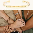 MANTRABAND 美國悄悄話手環 Powerful Beautiful Brilliant and Brave 強大美麗聰明勇敢 金色無墨字款
