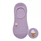 【ONEDER 旺達棉品】韓系電繡套版襪 柔棉刺繡襪 台灣製棉襪女襪- 紫-冰淇淋 GK-AP102