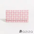 aziza 小象圖騰釦式8卡長夾  果凍粉