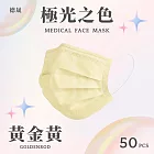 【德晟】 成人平面醫用口罩 50入  4盒 黃金黃